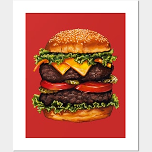 Double Cheeseburger Posters and Art